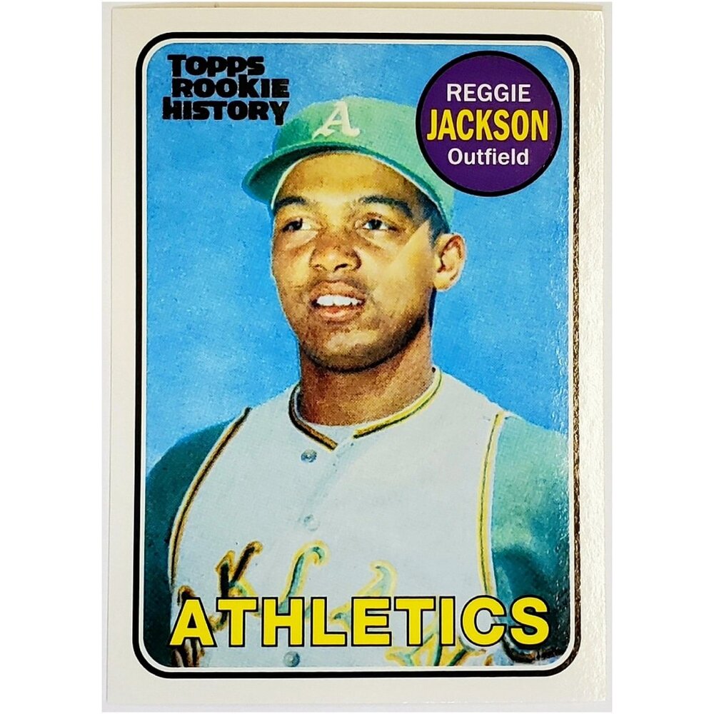 REGGIE JACKSON "ROOKIE HISTORY" (1969 RETRO) 2018 TOPPS ARCHIVES, ATHLETICS HOF!